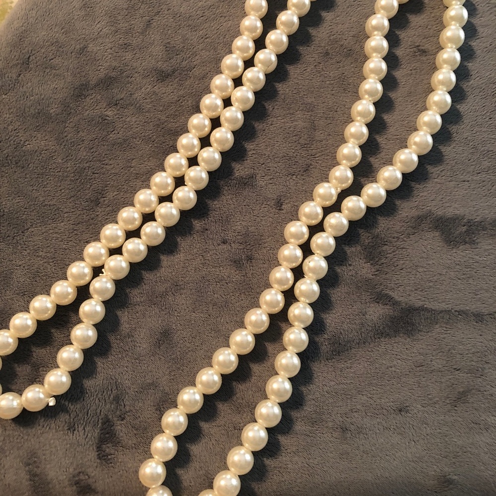 Faux pearl necklace